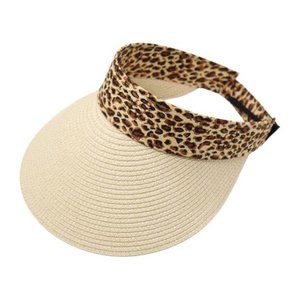 Animal Print Visor Sun Hat UV  Packable/Rollup